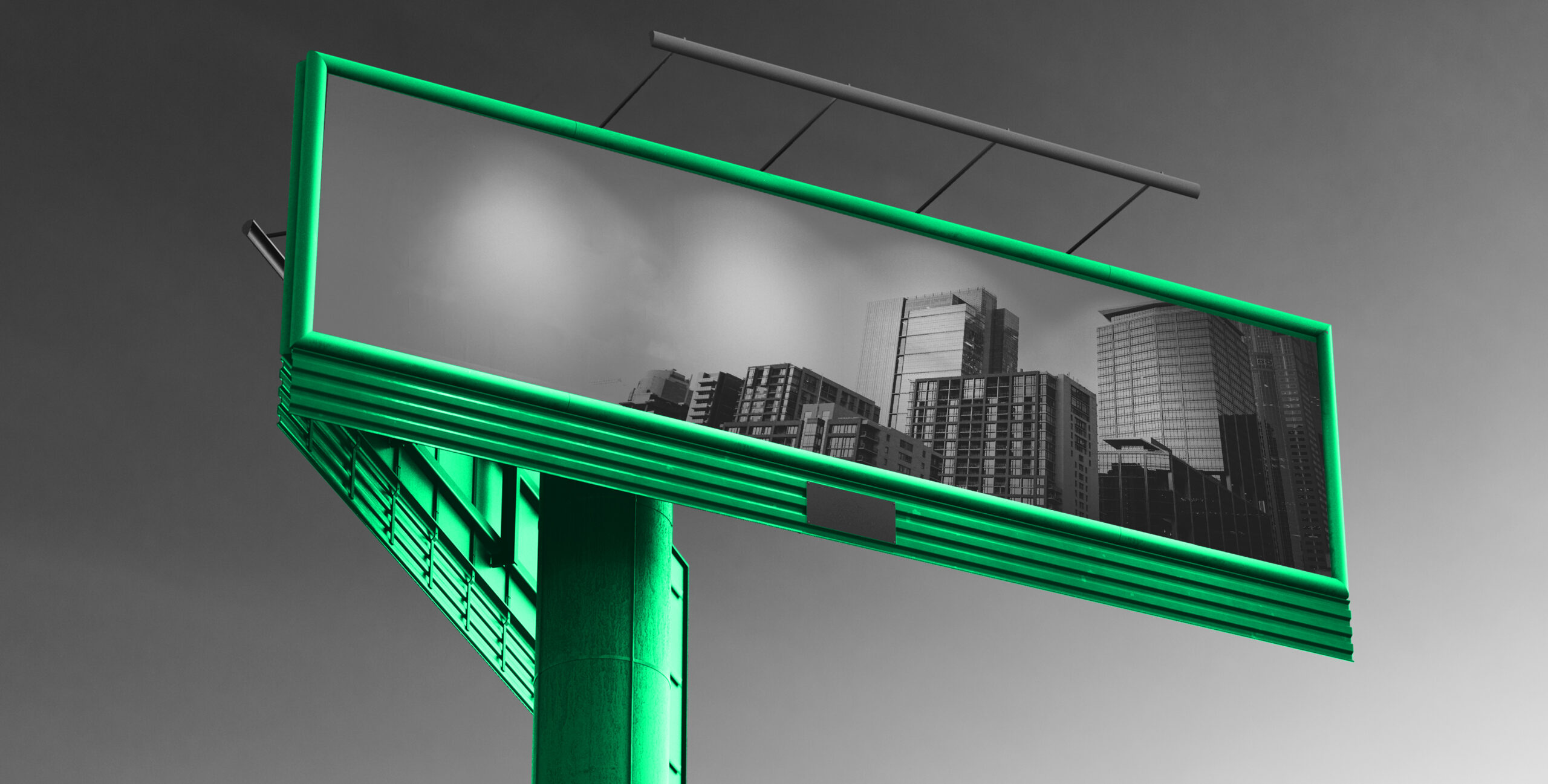 Real estate advertising billboard by Mint & Co